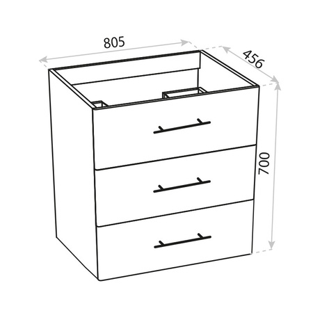 Szafka stojąca Reno White 800