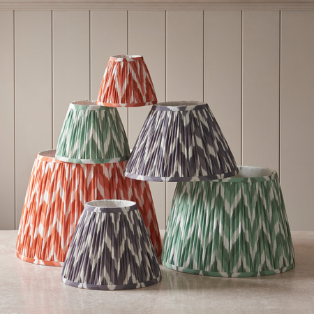 Zigzag Shade Apricot Orange Fabric 122x85x160mm