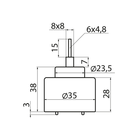 VENETA wymienne głowice 35mm dla baterii