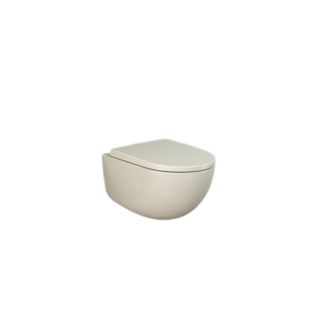 Zestaw DES Miska z Deską WC podwiesz. Rimless 52cm beżowy Mat