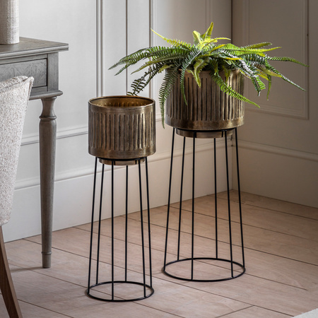 Elda Planters Gold Set of 2