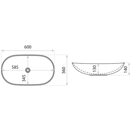 Umywalka nablatowa Nike Gold Line
