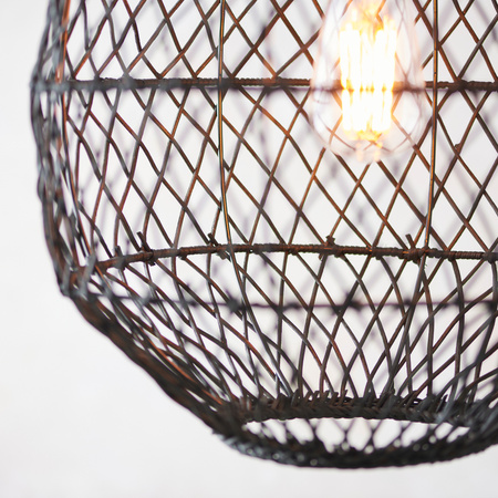 Pimva 1 Pendant Light Black Rattan