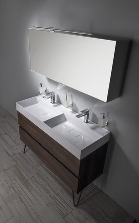 ODETTA szafka umywalkowa 118x50x43,5cm, dąb srebrny