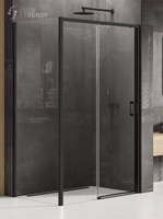 KABINA PRIME BLACK PROSTOKĄTNA PRZYŚCIENNA L 100x90x200 CZYSTE 6mm ACTIVE SHIELD