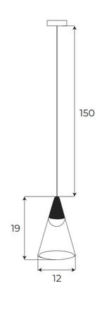 Maxlight M0015D Lampa Wisząca Magnetyczna System Dali 6W 187LM 3000K