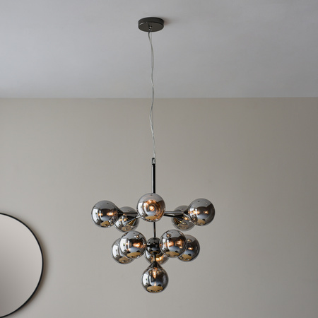Oscar 11 Pendant Light Black Chrome