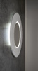 LUMIRO STRIP okrągłe lustro z oświetleniem LED w ramie średnica 75cm, biały mat