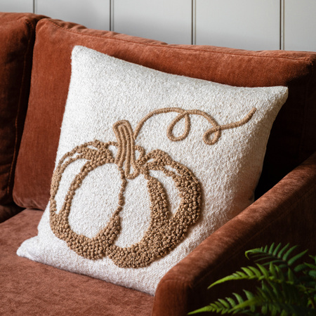 Embroided Pumpkin Cushion 450x450mm