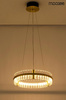 MOOSEE lampa wisząca SATURNUS 47 złota - LED, kryształ, stal szczotkowana