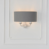 Highclere 2 Wall Light Nickel & Charcoal