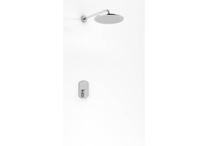 FOXAL Chrom zestaw prysznicowy z deszczownicą 25cm