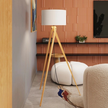 Lampa podłogowa NATT biała