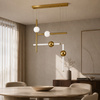 Lampa wisząca O-LINE S-4 - LED, 79 cm, mosiądz