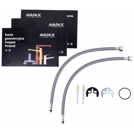 Bateria umywalkowa stojąca, chrom