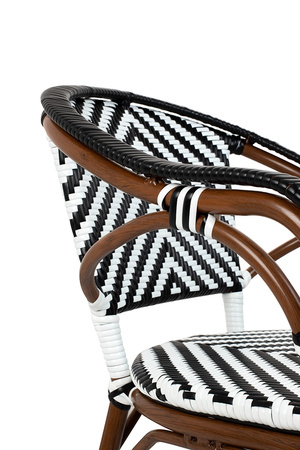 Krzesło ogrodowe CAFE AZURE biały /       czarny