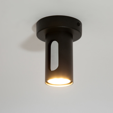 FLOW 1 plafon czarny/srebrny