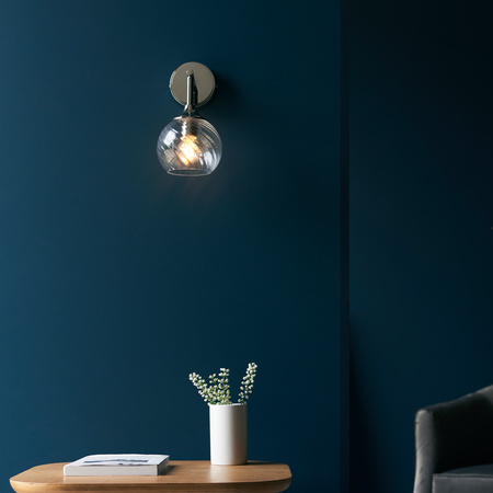 Allegra 1 Wall Light Bright Nickel