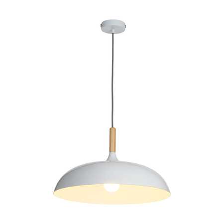 Lampa wisząca SAUCER 45 cm -  biała minimalistyczna oprawa do wnętrz nowoczesnych