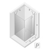 KABINA NEW RENOMA BLACK PROSTOKĄTNA P 110x80x195 CZYSTE 6mm ACTIVE SHIELD