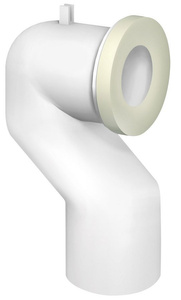 Kolano WC 90°, średnica 110 mm, Offset, ABS/ biały