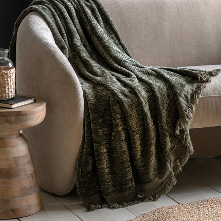 Willow Chenille Throw Khaki 1300x1700mm