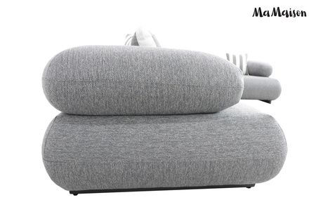 MaMaison sofa narożna ogrodowa ALEXANDER  4 szara (poduszki i pokrowiec w zestawie)