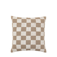Winster Check Woven Cushion Taupe 450x450mm