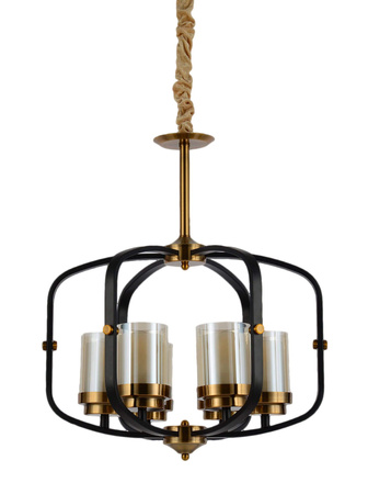 LAMPA WISZĄCA LOFT CZARNO-MOSIĘŻNA BONTON W6