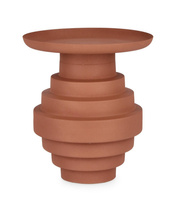 BIZZOTTO Stolik kawowy AMBA 35,5 cm – terracotta, stal malowana, nowoczesny design