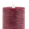 LED 1 Wick Candle Oxblood 3pk 70x70x150mm