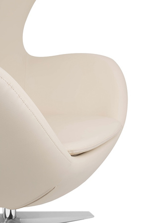 Fotel EGG SZEROKI PU beżowy