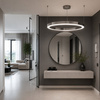 Lampa wisząca CIRCLE 80 cm - LED, ring nikiel szczotkowany