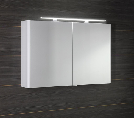 LUCIE szafka z lustrem z oświetleniem LED, 106x70x17cm, biała