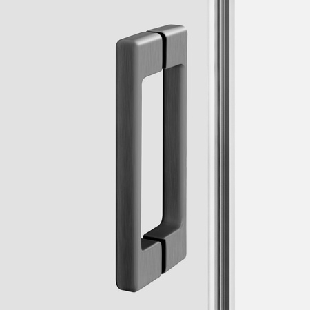 NZ4 Kabina prysznicowa PRIME GUNMETAL BRUSHED 2D kwadratowa 70x70x200 szkło czyste 6mm Active Shield 2.0