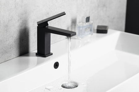 SPECTRE bateria umywalkowa, czarny mat