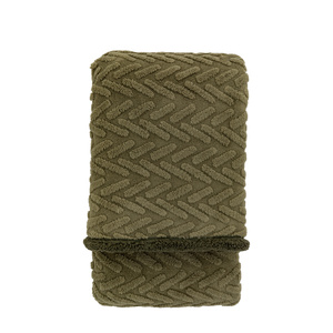 Herringbone Sherpa Throw Sage 1400x1800mm