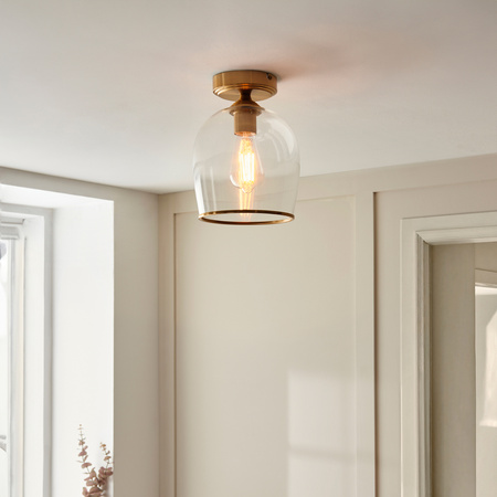 Ashcroft Ceiling 1 Light Brushed Aged Brass