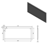 TREOS lustro w ramie 110x50cm, dąb Polar