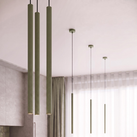 Lampa wisząca ARCHE 2P zielona oliwka