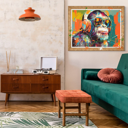 Chillin' Chimp Framed Canvas 970x34x770mm