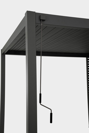 Pergola ogrodowa BIZZOTTO OCEAN 3X3 – antracytowy