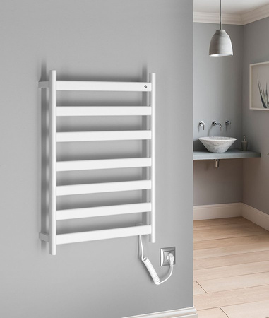 ELIAS  elektryczna suszarka na ręczniki 490x730x110 mm, 105 W, biały mat