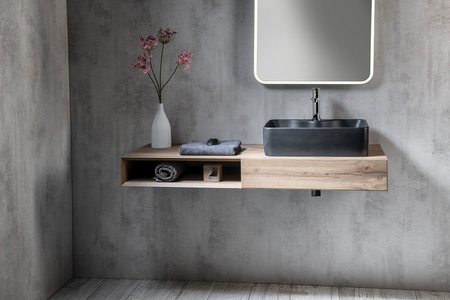 MORIAN szafka umywalkowa 120x14x48cm, dąb, prawa