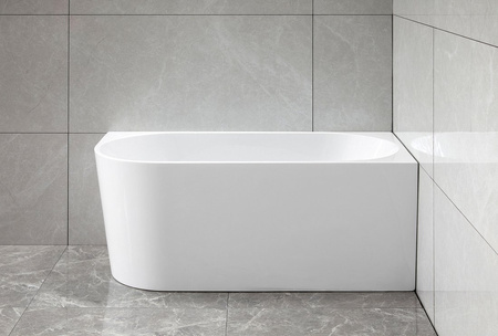 TIBERA R wanna przyścienna, narożna 150x75cm, biały