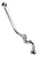 RETRO yestaw odpływowy do instalacji zewnętrznej z łańcuszkiem i syfonem, chrom