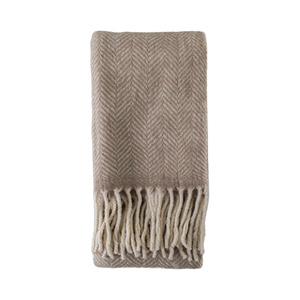 Koc wełniany taupe 1300 x 1700 mm