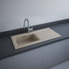 DREAM2 zlewozmywak ceramiczny 1 komora cappuccino mat 101 x 51 cm