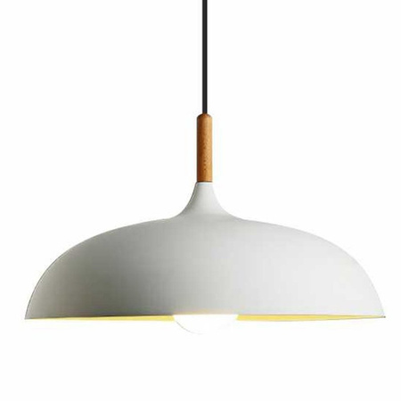 Lampa wisząca SAUCER 45 cm -  biała minimalistyczna oprawa do wnętrz nowoczesnych