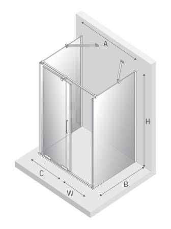 NZ4 Kabina prysznicowa SMART COPPER BRUSHED 1D prostokątna przyścienna U 140x100x200 szkło czyste 8mm Active Shield 2.0